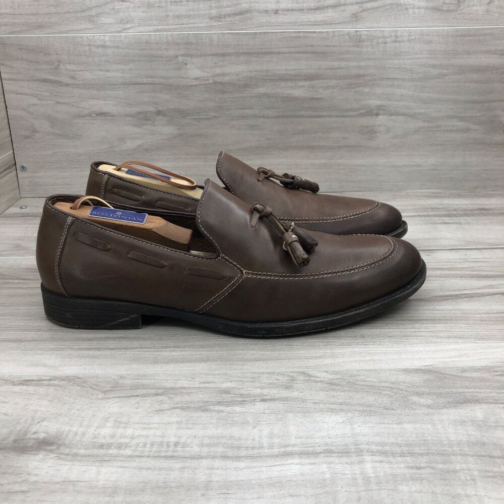 Robert Wayne Loafers Mens 8 Brown Leather Slip On Tassel Shoes